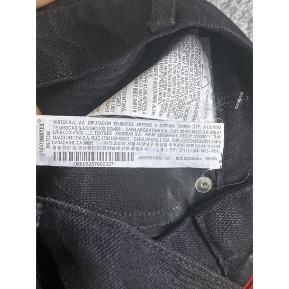 ZARA Womens Straight Leg Dark Wash Pockets‎ Size 0 Long - Picture 5 of 8